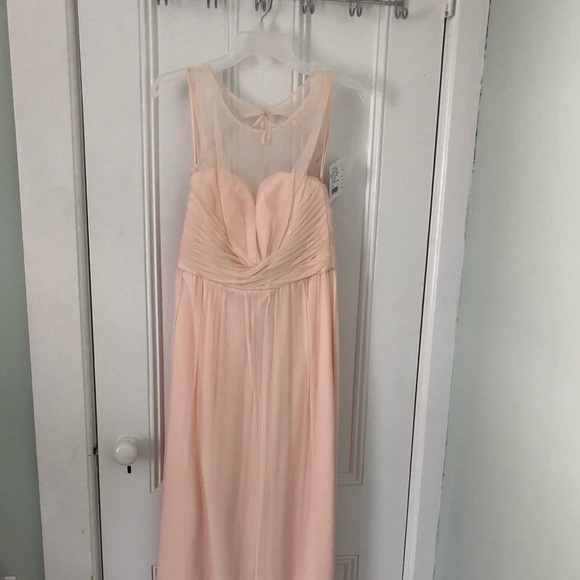 NWT Amsale Crinkle Chiffon Bridesmaid Dress - Picture 2 of 9